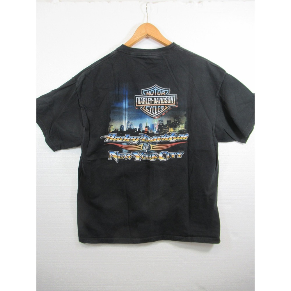 Vintage Harley Davidson New York City T-shirt Men XL Black Statue of Liberty